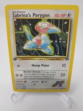 Sabrina's Porygon 98/132 1st Edition Gym Challenge Pokemon Card
