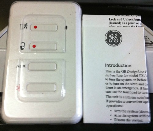 Brand New GE TX-3030-01-1 DesignLine 4-Button Flat Wall Wireless Touchpad, Simon - Picture 1 of 10