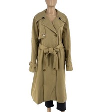 Mango MNG Donne Cappotto Trench Beige Scuro Con Cintura Taglia XL