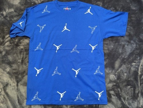 AIR JORDAN T-SHIRT Short Sleeve Size L MENS Blue new
