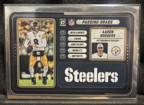 Aaron Rodgers #8 2025 Panini Donruss Optic Passing Grade card
