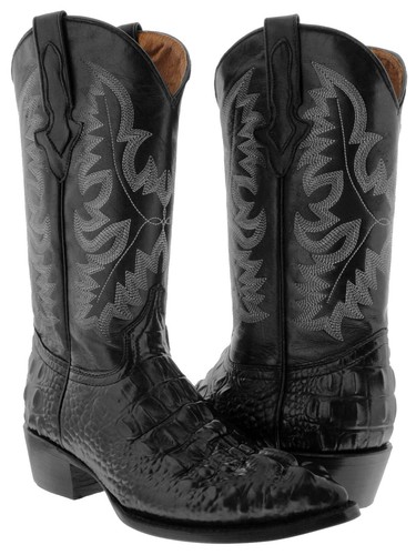 Herren Rodeo Westernstiefel Cowboy Alligatormuster schwarz J Zehe Größe 12,5, 13,5 - Bild 2 von 5