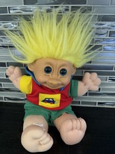 Vintage 90s RUSS BERRIE Troll Kidz BUSTER Boy Doll Soft Large 12" Hoodie 2344