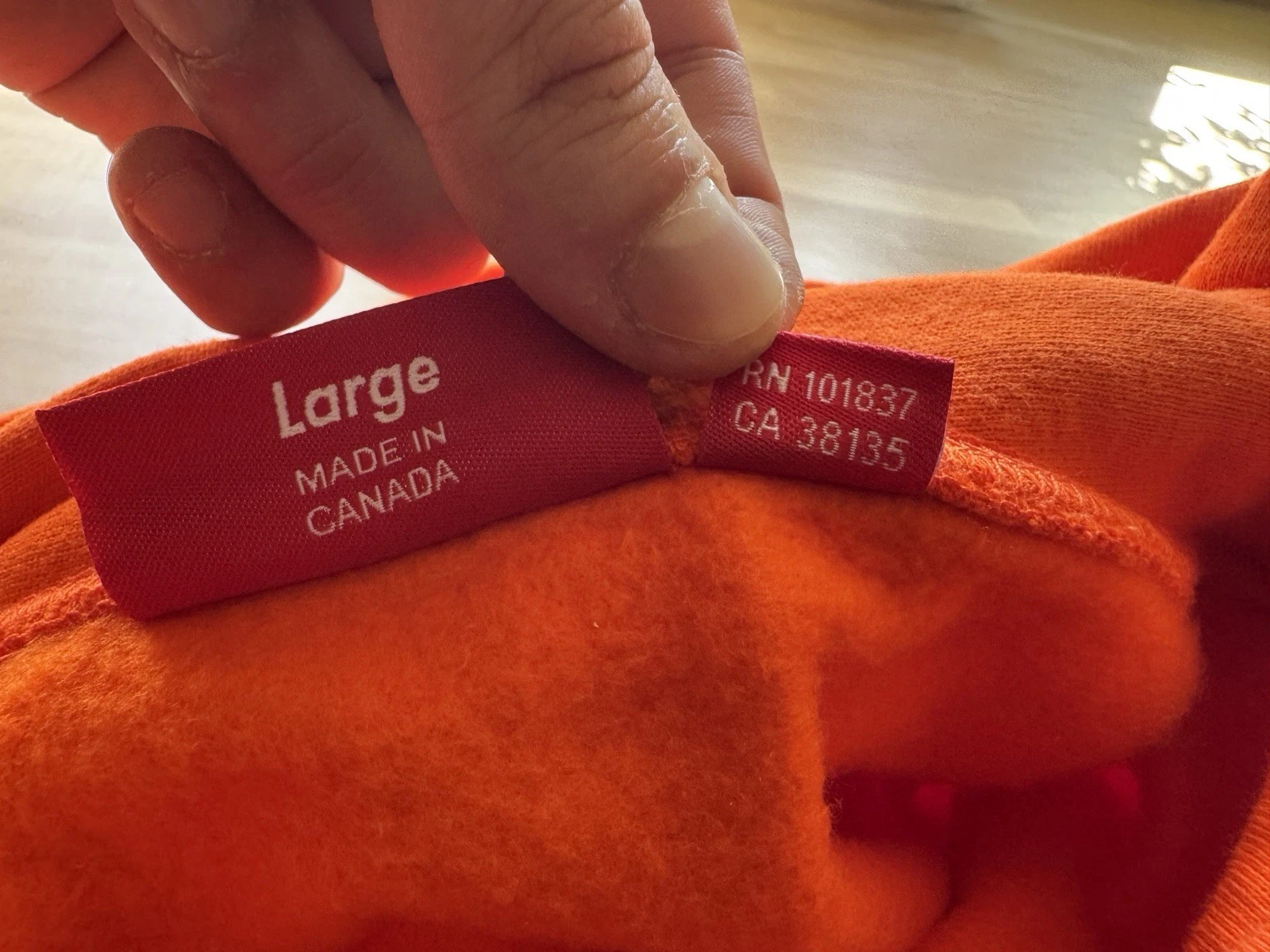 Felpa con cappuccio Supreme Box logo arancione FW24 taglia L