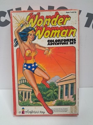 1976 D C Comics Wonder Woman Colorforms Adventure Set No 620 in Box