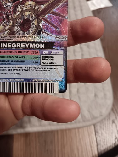 Digimon α Alpha - Shinegreymon - Foil English - VERY RARE Evolve Bandai - Picture 4 of 12