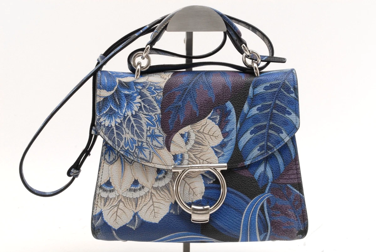 Salvatore Ferragamo Leather Exterior Floral Bags & Handbags for