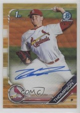2019 Bowman Draft Chrome Pick Gold Wave Refractor 26/50 Zack Thompson Auto 13iq
