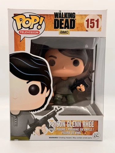 Funko Pop #151 Prison Glenn Rhee The Walking Dead Vinyl Figure w/ Soft Protector