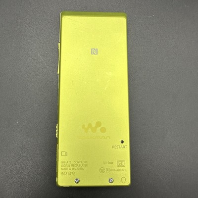 【美品】　ソニー　ウォークマン　NW-A25 16GB ライムイエロー NW-A25 Sony Walkman Digital Music Player Yellow 16GB Hi-Res Tested