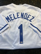MJ Melendez Signed Kansas City Royals White Custom Jersey Beckett Witnessed COA