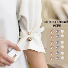 9PCS Anti Gap Clothes Pins Waist Button Clips Shirt Dress Blouse Fastener UK