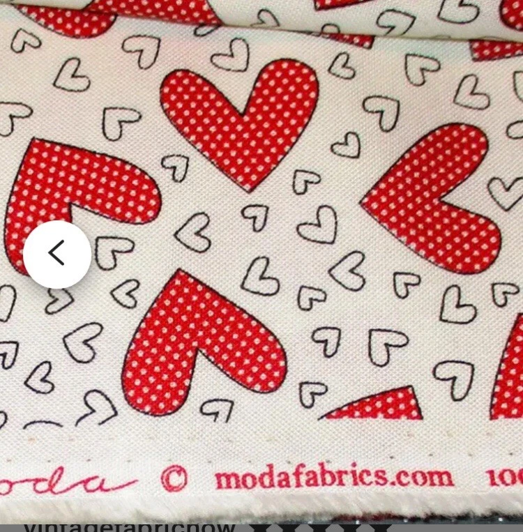 First Crush Red Polka Dot Hearts by Sweetwater Fabric by Moda, BTHY, Valentines - Image 2 of 4
