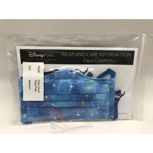2 Pack NEW Disneyland Disney World Cast Member Exclusive Face Mask Medium w Bag - Picture 2 of 2
