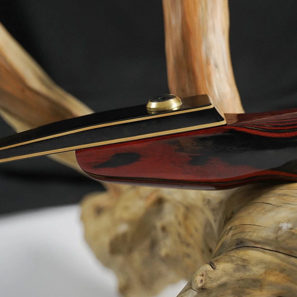 Arco recurvo de derribo PMZ de 65"" - Pintura brillante de arco largo hecha a mano Foto 3 de 4