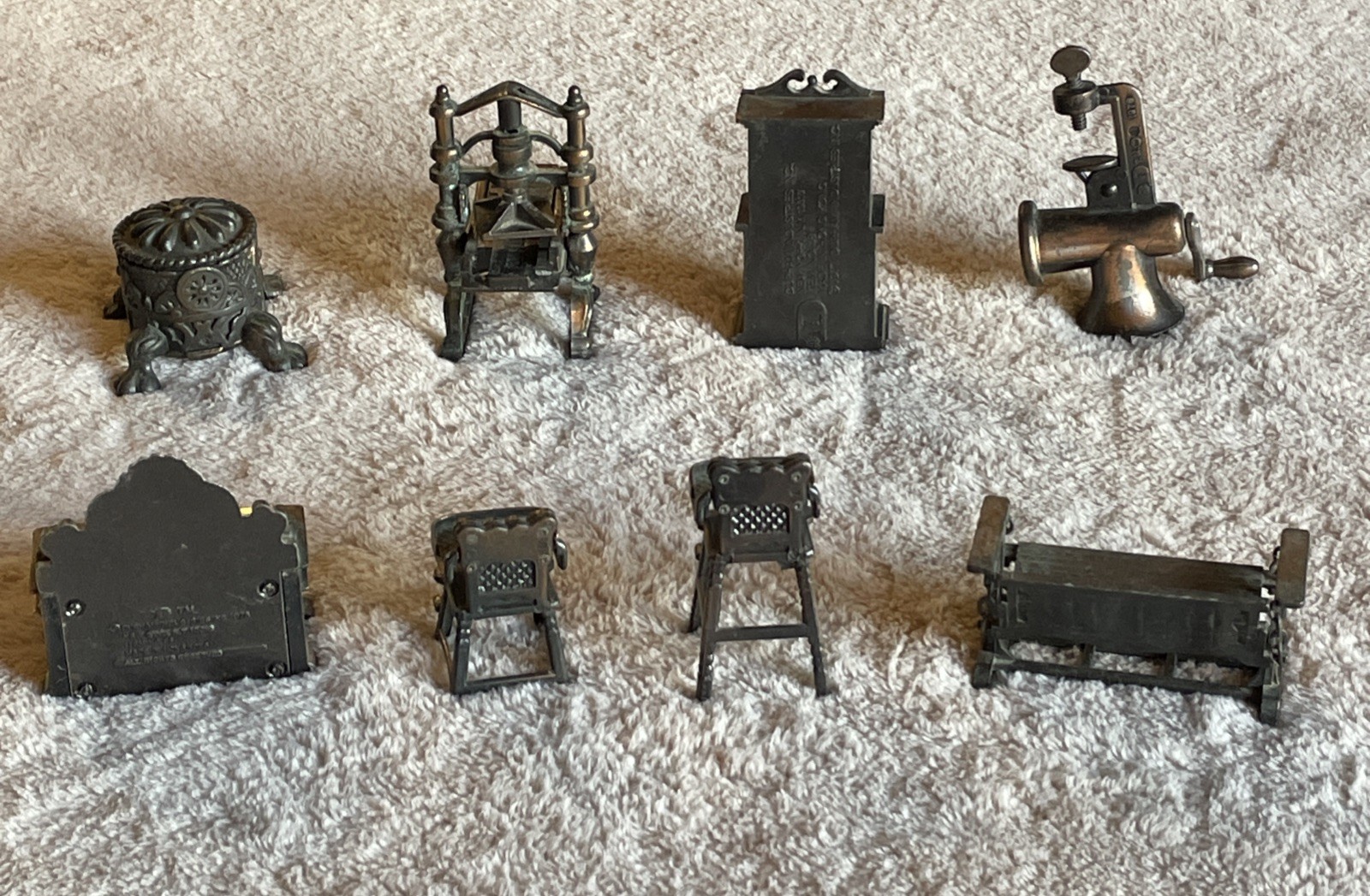 Vintage 1970's Durham Industries Metal Miniatures Lot Of 8 Die Cast Miniatures 