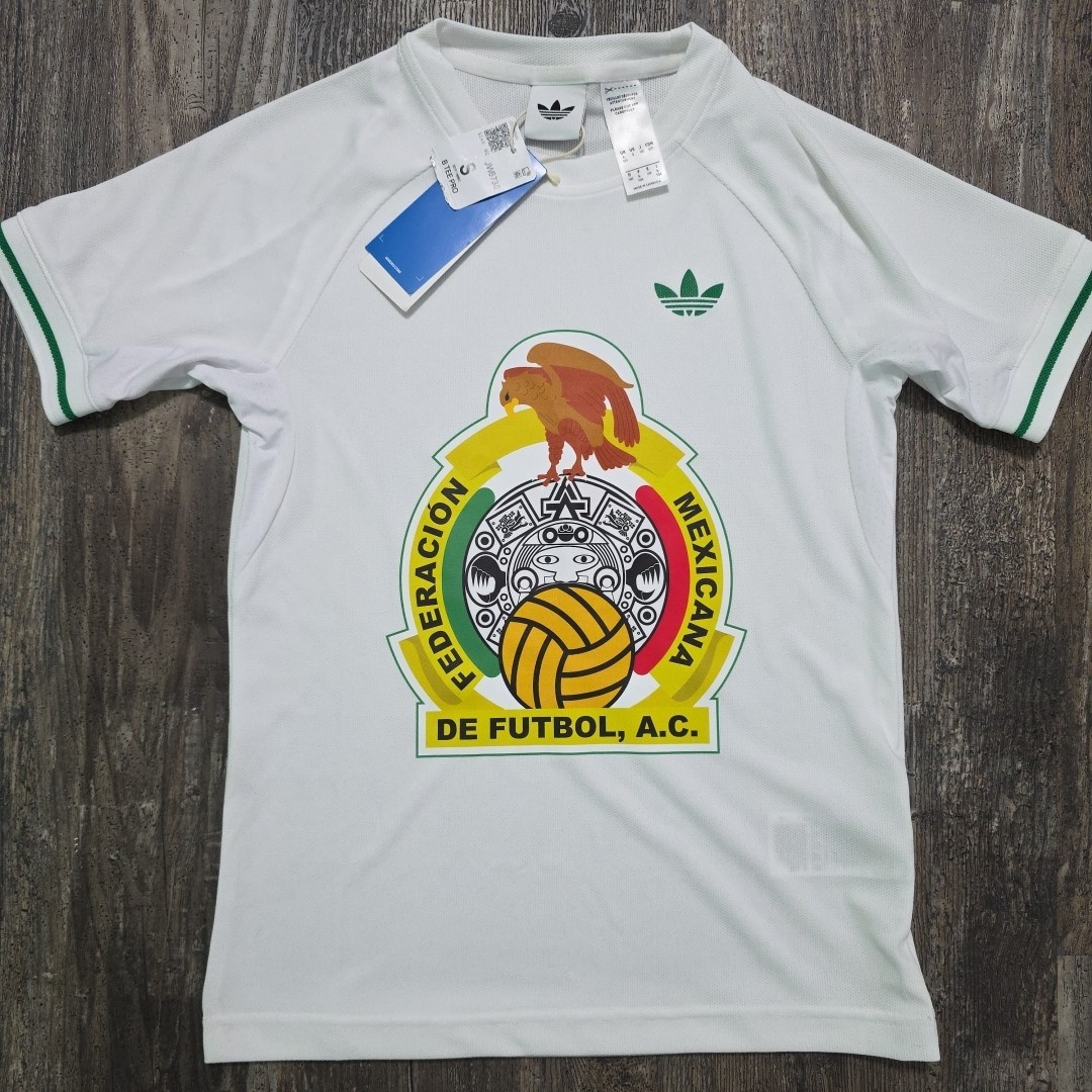 1986 Adidas Originals Mexico Soccer Shirt Kids S White World Cup Mundial Azteca