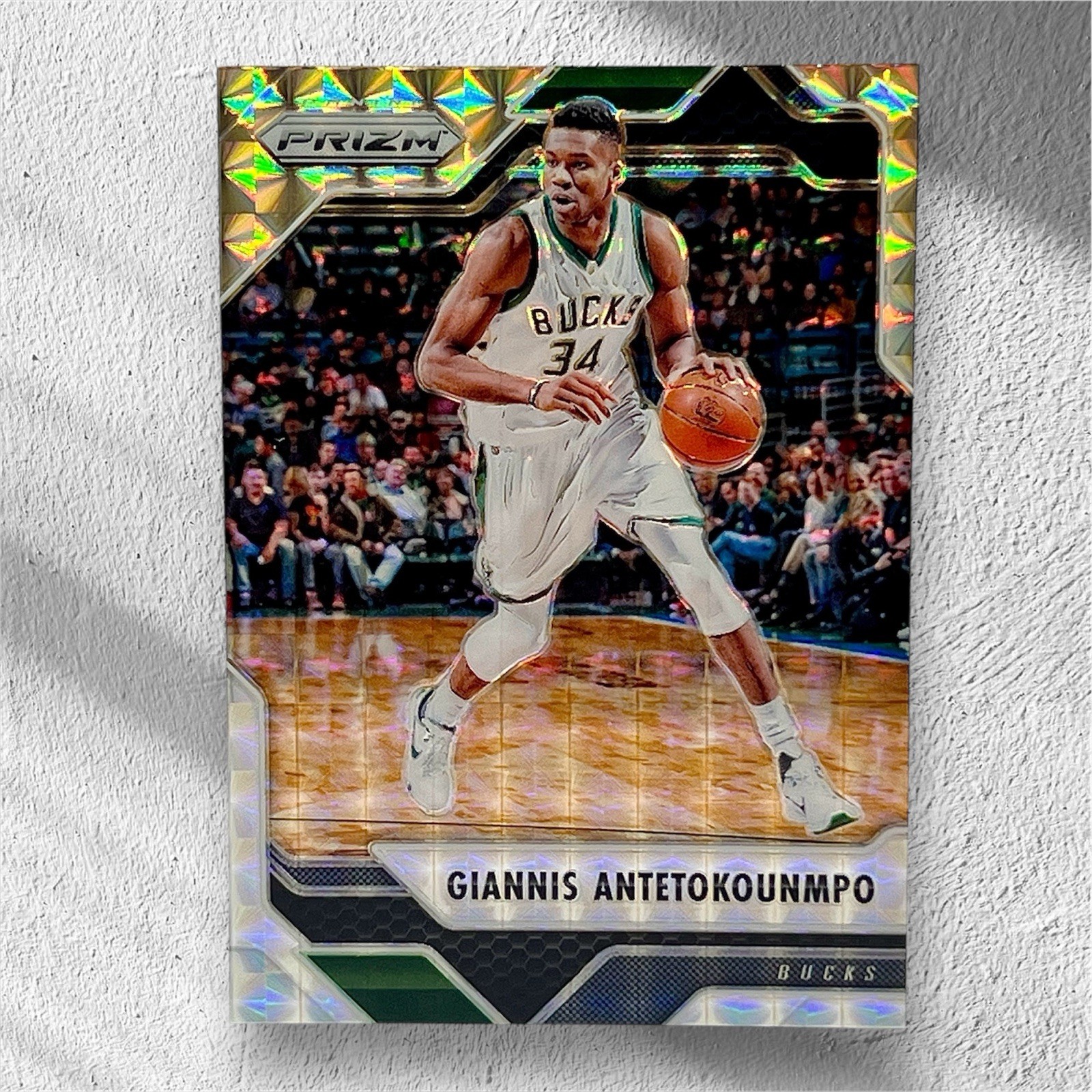 🔥GIANNIS ANTETOKOUNMPO 2016-17 PANINI PRIZM MOSAIC SILVER BUCKS‼️