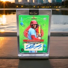 Wild Card Serial Numbered Autographed 3/3 Jacob Gonzalez 2024 Baseball SDHS-JGA