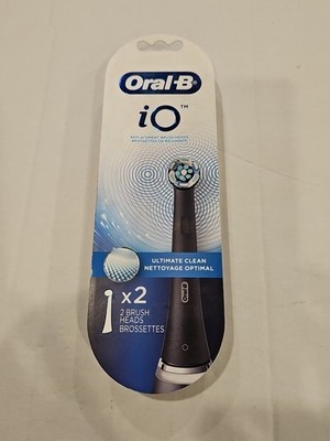 ORAL-B iO Ultimate Clean Replacement Brush Heads Black (Pack of 2)
