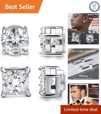 Contemporary 6mm Non-Pierced Magnetic Earrings - Couples or Individual Style