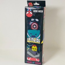 Unisex Low Cut Ankle Socks Avengers Hero 7 Days of Socks Marvel Size 4-10