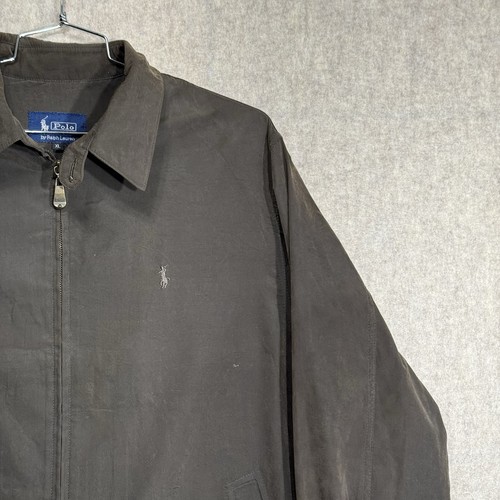 Vintage 1990s Polo Ralph Lauren Brown Plaid Lined Bomber Jacket Size XL - Picture 4 of 15