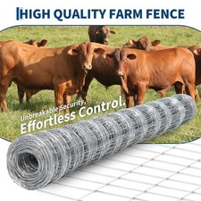 Galvanized Livestock Fence Field Wire Mesh Cattle Horse Farm Fencing Roll Kit