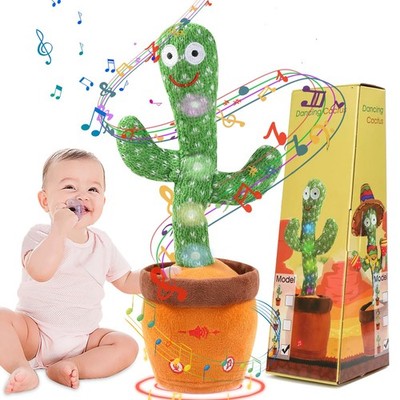 JISON21 Cactus Toy Recording Dancing Cactus Volume Adjustable Talking Stuffed To