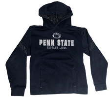 Colosseum Penn State Hoodie YL 16-18 Blue With Camo Accents Embroider Logo Flaw