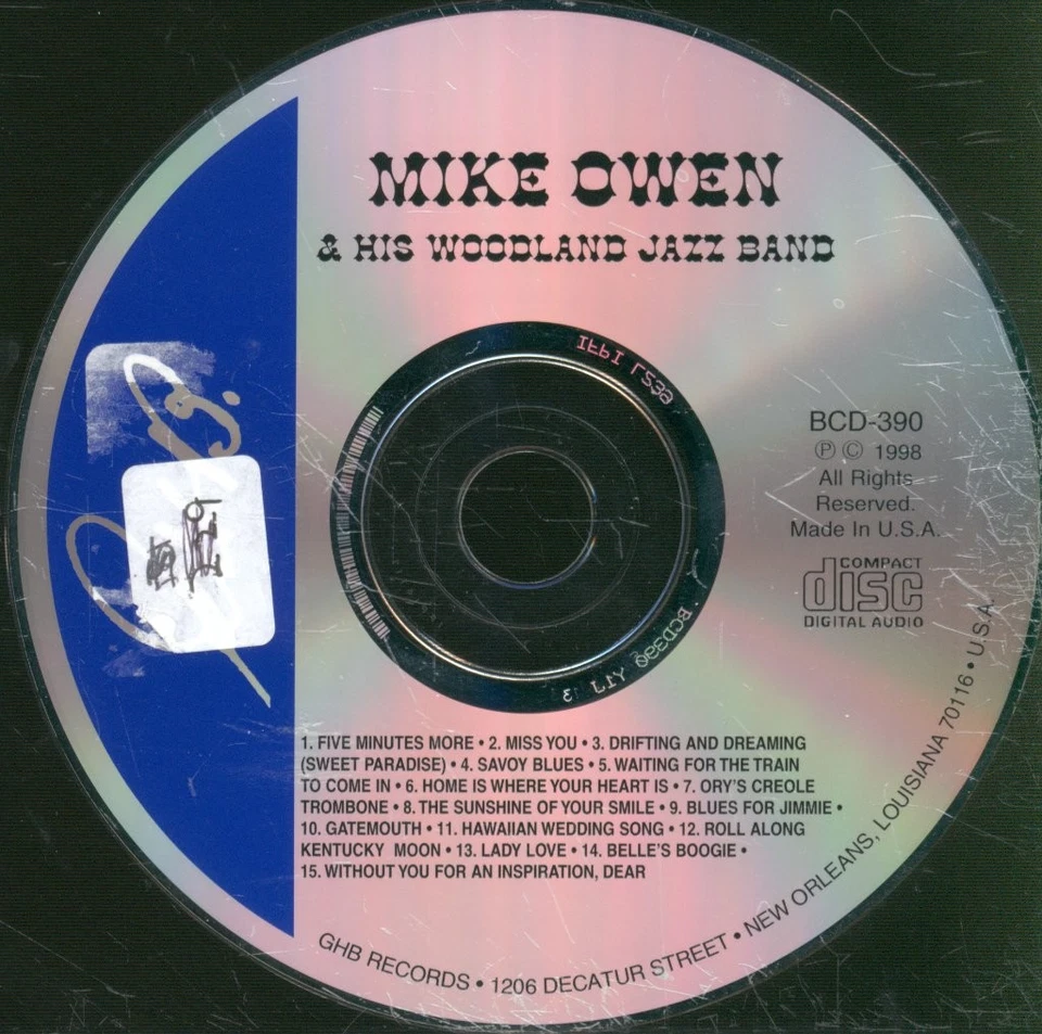 Mike Owen and His Woodland Jazz Band Without You For An Inspiration Mr. Ory CD - Bild 3 von 3