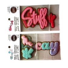 Craft Smith Peel and Stick 3 D Puffy Patch Stickers "Vacay" "Makeup" "Stuff"