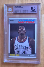 1987-88 Fleer Basketball Michael Cage #15 BGS 8.5 87 ROOKIE LA Clippers RC