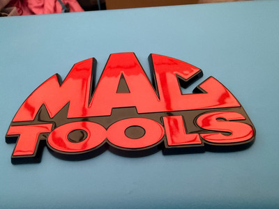 MAC TOOLS SNAP-ON TOOLS ABZEICHEN GROSS ROT LOGO EMBLEM ROLLCAB WERKZEUGKASTEN AUFKLEBER.