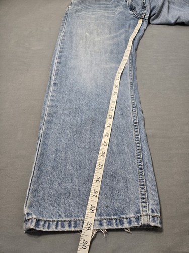 Levis jeans mens 38x30 505 light wash Blue workwear classic fit **see condition* - Picture 5 of 14