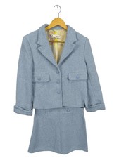 ZARA Tailleur Dames Costume T EU 36 bleu azur style décontracté