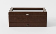 TAWBURY Bayswater NEW 12 Slot Watch Box with Drawer - Chestnut