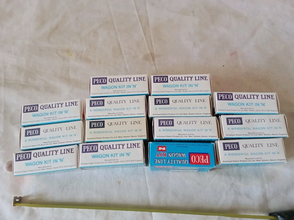 JOB LOT OF`12 PECO N GAUGE EMPTY CARD WAGON KIT BOXES  (D49) - Image 4 of 4