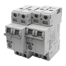 Lot of 2 Allen Bradley 1492-CB2H100 Circuit Breaker, 2-Pole, 10A 480Y/277VAC