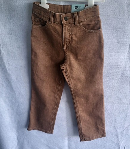 okie dokie 4t toddler pants boys caramel brown nwt