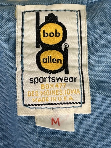 Vintage Bob Allen Shooting Vest Blue Brown Suede Trim Made USA Size M - Picture 5 of 9