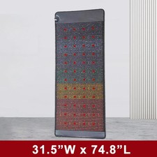 110V Jet PEMF Mat Far Infrared Heating Pad with Gemstones 74" x 32"