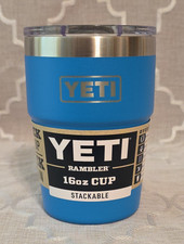 YETI 16 oz Cup - BIG WAVE BLUE - with Magslider Lid - Stackable Tumbler - NEW