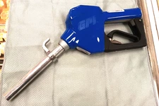 Blue GPI 110121-8 Gas Pump Fuel Nozzle W/ Inlet 1" NPT Rubber Coating