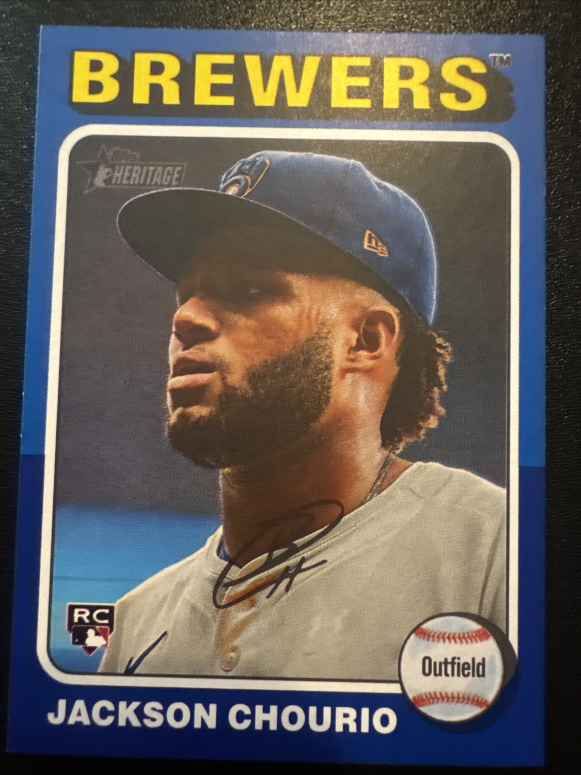 2024 Topps Heritage High Number - Jackson Chourio #632 Dark Blue Border (RC)