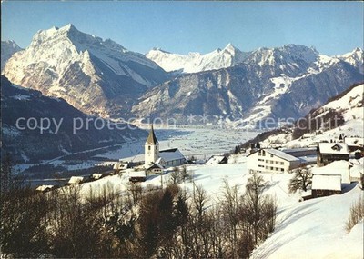 Amden Walensee SG with Linth Plain and Glarus Alps