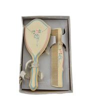 Vintage 1950's Baby Comb and Brush In Original Box