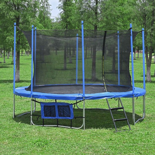 15Ft 8 Pole Trampoline Round Enclosure Net Fence Mesh Netting Replacement - Picture 11 of 11