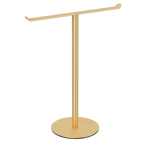 Gold Hand Towel Stand, T-Shape Hand Towel Holder for Bathroom, Display Finger... - Picture 8 of 8