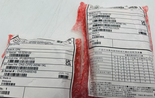 Cisco ONS-CFP2-WDM-1KL 100G  QPSK  200G 16-QAM-WDM CFP2 Pluggable, C temp - Picture 1 of 4